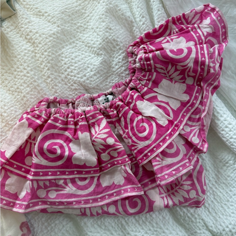 Pink Ruffle Blouse